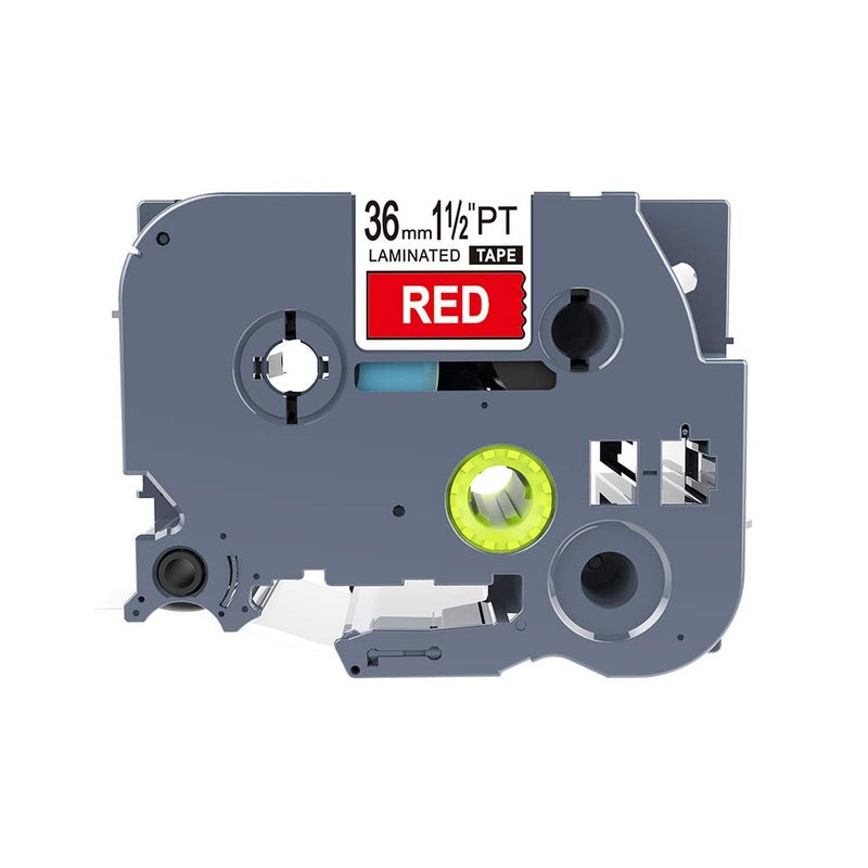 IDIK 1PK White on Red Standard Laminated Label Tape Compatible for Brother P-Touch TZe-465 TZ465 TZe465(36mm x 8m) - Image 1